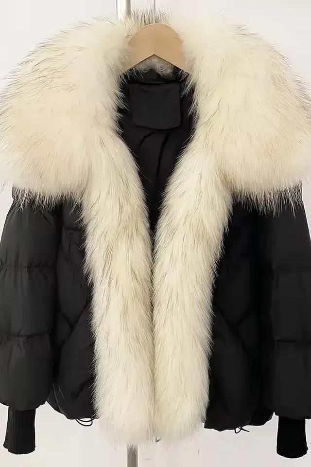 Winterjacke mit Kunstpelzkragen