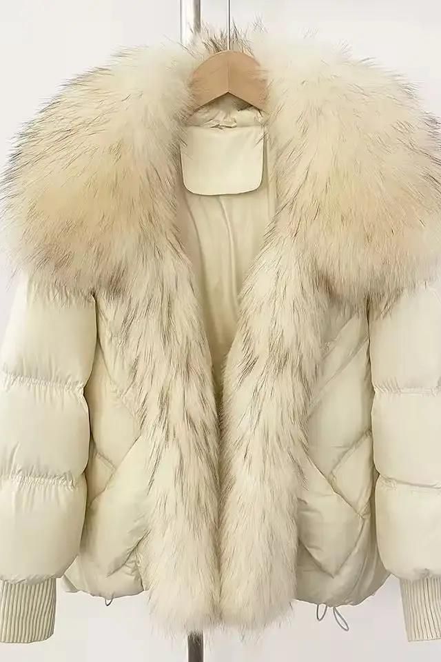 Winterjacke mit Kunstpelzkragen