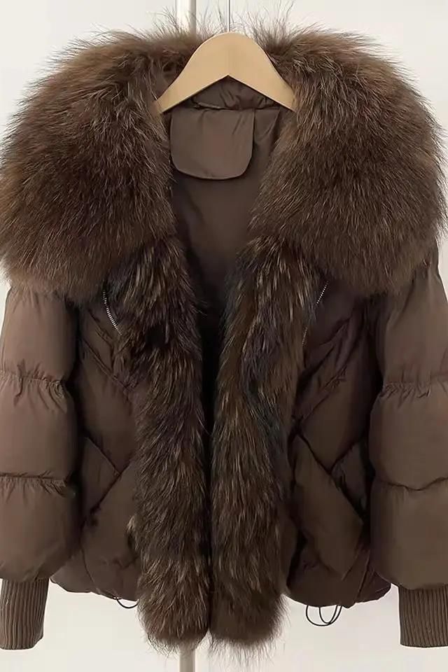 Winterjacke mit Kunstpelzkragen