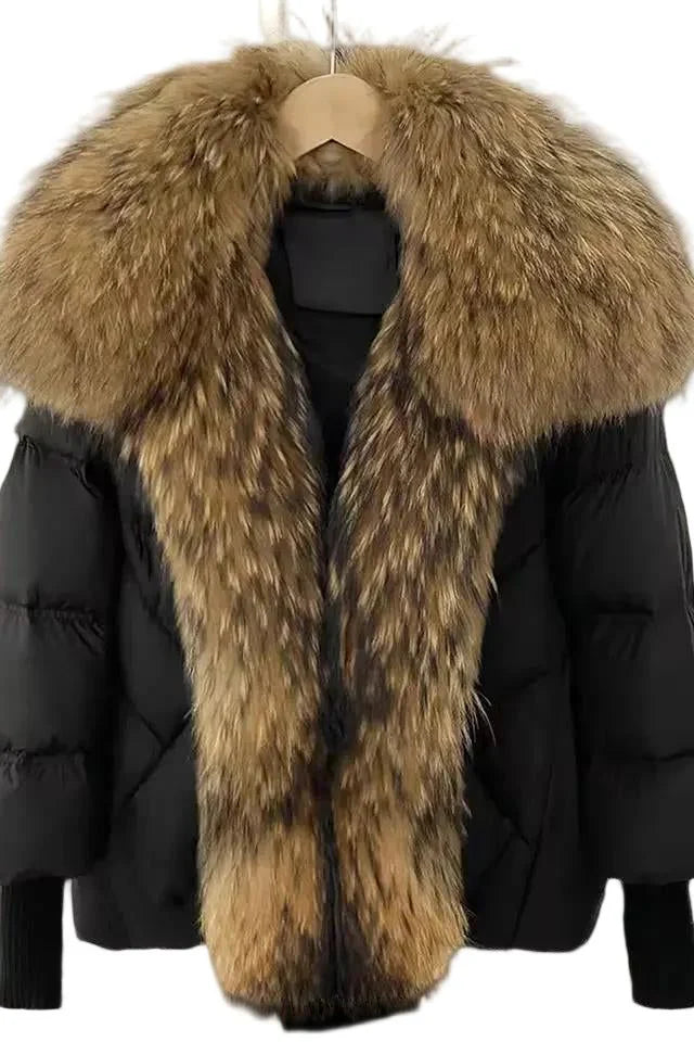 Winterjacke mit Kunstpelzkragen