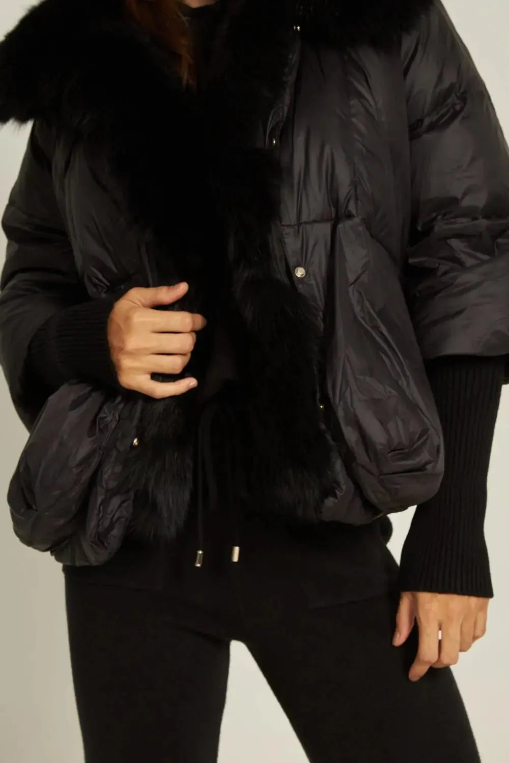 Winterjacke mit Kunstpelzkragen