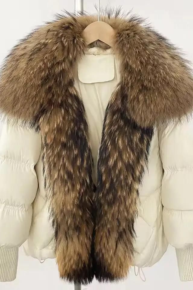 Winterjacke mit Kunstpelzkragen