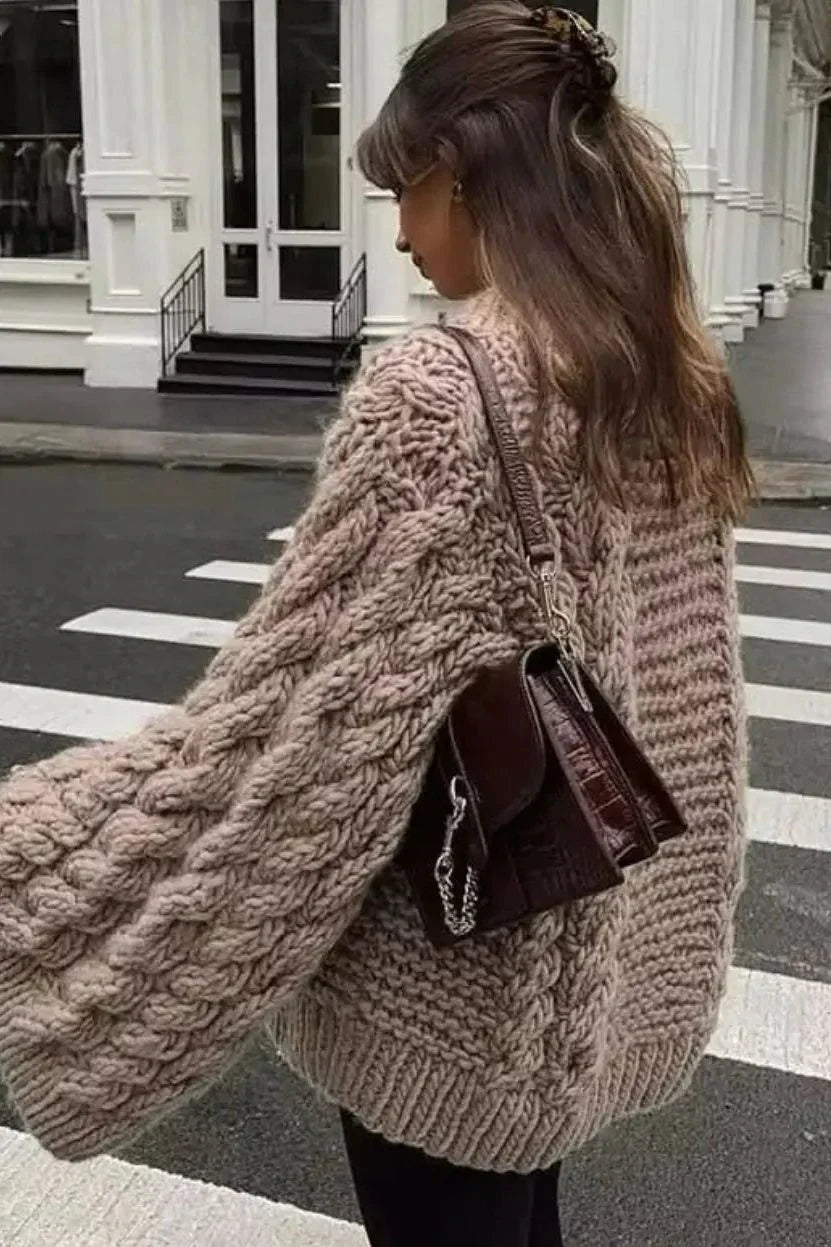 Oversize Strickpullover - Grobstrick